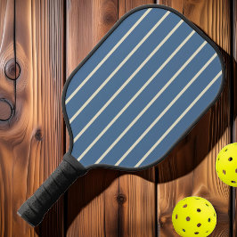Midden-eeuwse strepen Capri-blauwe kleur Pickleball Paddle