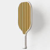 Midden-eeuwse strepen warme woestijnkleur pickleball paddle (Links)