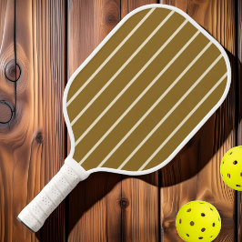 Midden-eeuwse strepen warme woestijnkleur pickleball paddle