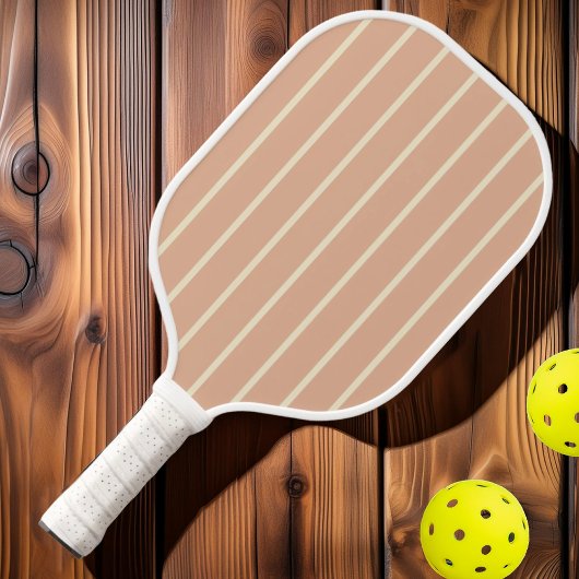 Midden-eeuwse strepen zoete perzik kleur pickleball paddle