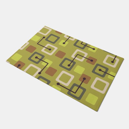 Midden-eeuwse Tegels en vierkantjes Chartreuse Deurmat (Schuin)