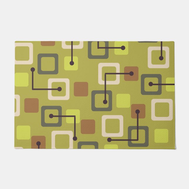 Midden-eeuwse Tegels en vierkantjes Chartreuse Deurmat (Voorkant)