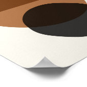 Midden-eeuwse vormen bruin beige zwart poster (Hoek)