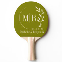 Midden-Eeuwse warme olijfblad-huwelijksmonogram