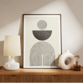 Midden-eeuwse waterverf boogbalans poster