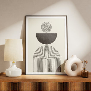 Midden-eeuwse waterverf boogbalans poster