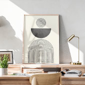 Midden-eeuwse waterverf boogbalans poster