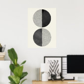 Midden-eeuwse waterverf cirkels poster (Thuiskantoor)