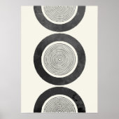 Midden-eeuwse waterverf cirkels poster (Voorkant)