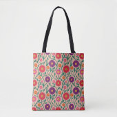 Midden-Eeuwse Wijnbloem | Tuingarnaal Perzik Tote Bag (Voorkant)