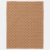 Midden-eeuwse Worp Pastel Terracotta Groovy Retro Fleece Deken (Voorkant)
