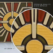 Midden-eeuwse zon Abstracte symmetrie kunstambacht Tegeltje