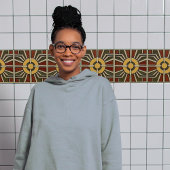 Midden-eeuwse zon Abstracte symmetrie kunstambacht Tegeltje