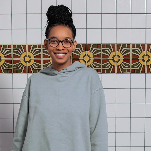 Midden-eeuwse zon Abstracte symmetrie kunstambacht Tegeltje