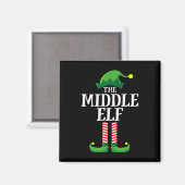 Midden Elf Shirt Matching Familie Fun Broer Groep Magneet (Voorkant / Achterkant)