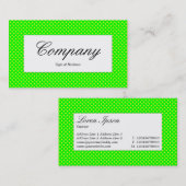 Midden Etiket - Groene Nettextuur over Geel Visitekaartje (Voorkant / Achterkant)