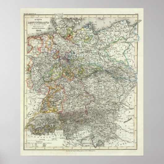 Midden-Europa, Duitsland, Polen Poster (Voorkant)