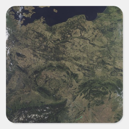 Midden-Europa Vierkante Sticker (Voorkant)