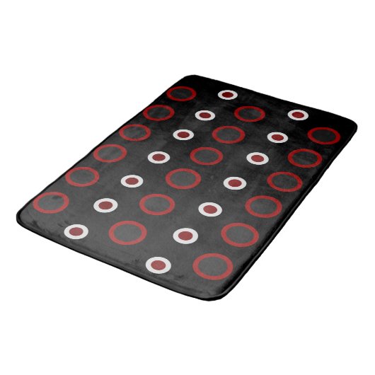 Midden-euw modern rood, zwart en grijs     badmat (Gekanteld)