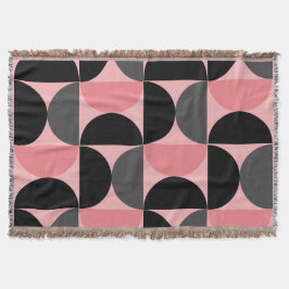 Midden-euw Modern Roze zwart en grijs Deken