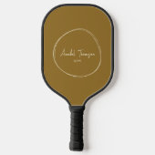 Midden-euw modern warm woestijn | Scriptnaam Pickleball Paddle (Achterkant)