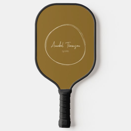 Midden-euw modern warm woestijn | Scriptnaam Pickleball Paddle (Achterkant)