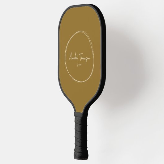 Midden-euw modern warm woestijn | Scriptnaam Pickleball Paddle (Links)