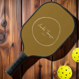 Midden-euw modern warm woestijn | Scriptnaam Pickleball Paddle