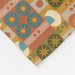 Midden-euwse geometrie, retro naadloos patroon fleece deken