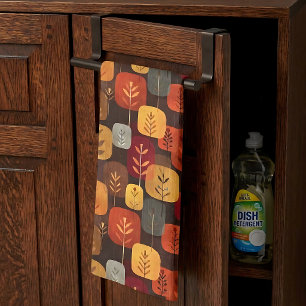 Midden-euwse herfst bos keukenhanddoek