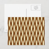 Midden-euwse lintprint - bruin en crème briefkaart (Voorkant / Achterkant)