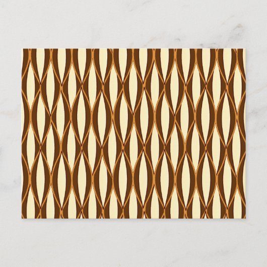 Midden-euwse lintprint - bruin en crème briefkaart (Voorkant)