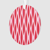 Midden-euwse lintprint, dieprode koraal en roze ornament (voorkant)