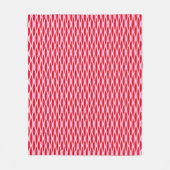 Midden-euwse lintprint, dieprood koraalrood en roz fleece deken (Voorkant)