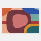 Midden-euwse moderne abstracte geometrische patroo inpakpapier vel (Voorkant 3)