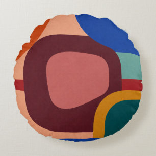 Midden-euwse moderne abstracte geometrische patroo rond kussen