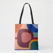 Midden-euwse moderne abstracte geometrische patroo tote bag (Voorkant)
