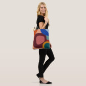 Midden-euwse moderne abstracte geometrische patroo tote bag (Op model)