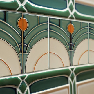 Midden-euwse Moderne Abstracte Geometrische Symmet Tegeltje
