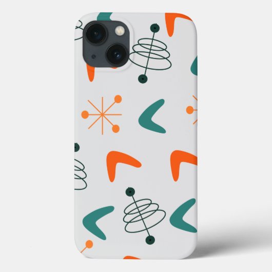 Midden-euwse moderne atoomboemerangs Case-Mate iPhone case (Achterkant)