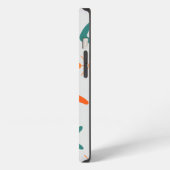 Midden-euwse moderne atoomboemerangs iPhone hoesje (Linkerkant)