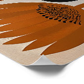 Midden-euwse moderne bloemprint retro oranje poster (Hoek)