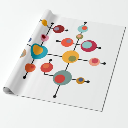 Midden-euwse moderne bubbels inpakpapier (Uitgerold)