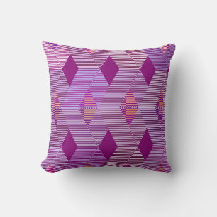 Midden-euwse moderne diamantprint, paarsviolet kussen