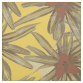 Midden-euwse moderne gele Bromeliad botanische afb Stof (Swatch)