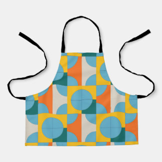 Midden-euwse moderne geometrische keuken schort