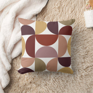 Midden-euwse moderne geometrische retro terracotta kussen