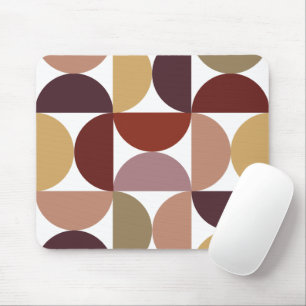 Midden-euwse moderne geometrische retro terracotta muismat