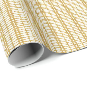 Midden-euwse moderne geometrische stippellijnen cadeaupapier