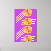 Midden-euwse moderne gouden geometrische abstracte canvas afdruk (Voorkant)